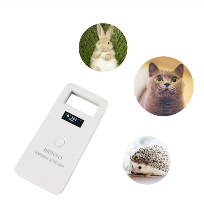 New Rfid FDX-B animal tag Microchip reader ISO Chip Portable OLED Pet Dog Cat Scanner 134.2khz For Rfid Glass Tag/Rabbit Ear Tag
