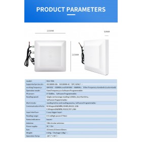 YANZEO R167 7DBI 8M Long Range Integrated UHF RFID Reader Writer 865～928MHz RS232 USB